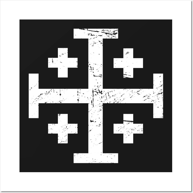 Templar Cross Of Jerusalem | Renaissance Festival Design Wall Art by MeatMan